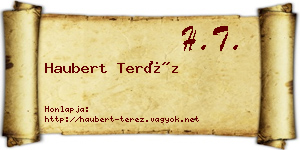 Haubert Teréz névjegykártya
